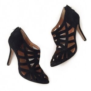 kors michael kors • black suede heels